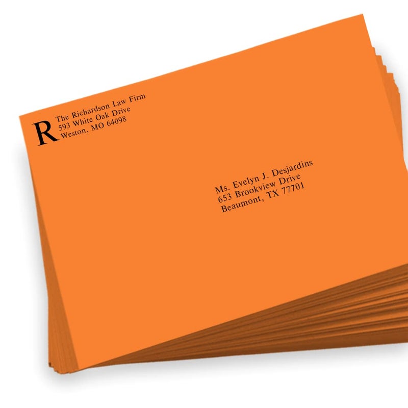 LUXPaper 9 x 12 Booklet Envelopes | Mandarin Orange | 80lb. Text | 50 Qty - Image 3